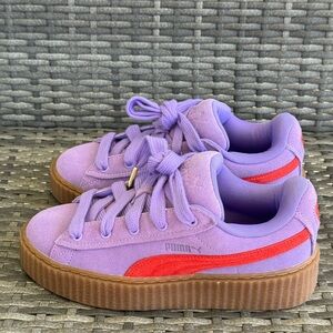 FENTY Puma Creeper Phatty Lavender Alert Burnt Red Gum Men’s size 6, women’s 7.5